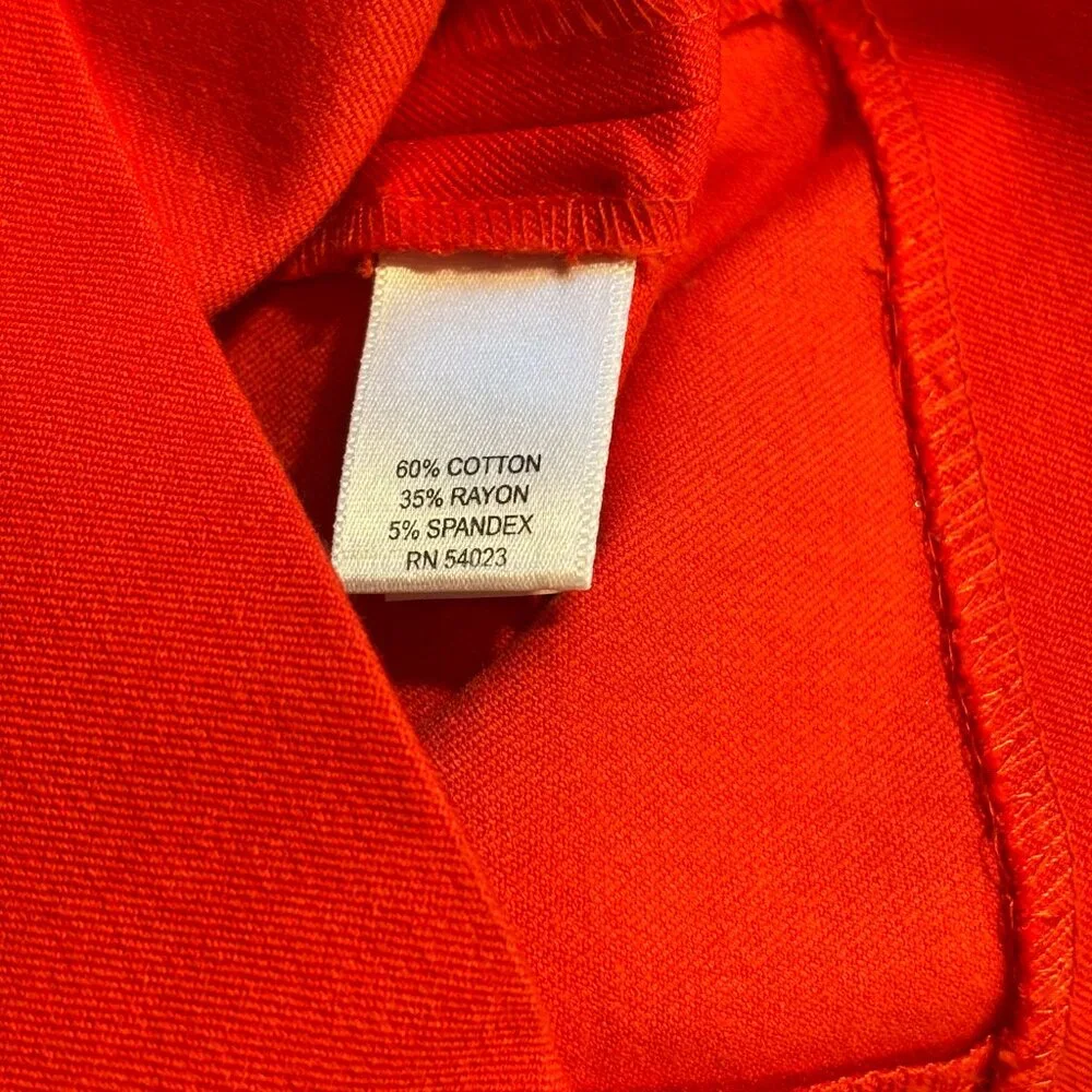 Banana Republic Red Cap Sleeve Fitted Sheath Dress - Size 4 - Picture 10 of 11